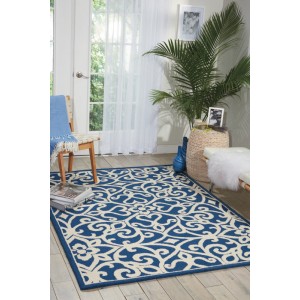 Darby Home Co Hockenberry Hand-Woven Wool Navy/Ivory Area Rug DRBC1951